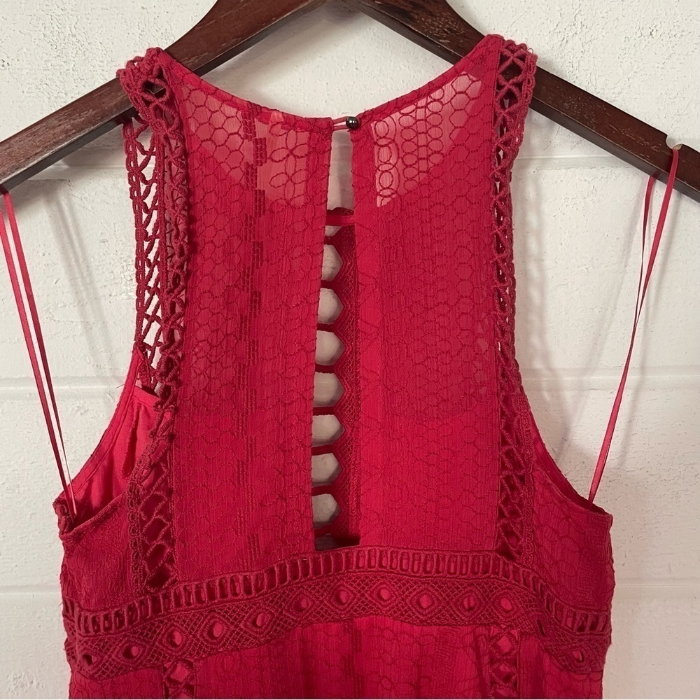 Free People Wherever You Go Crocheted Mini Dress Rose Red
Size 0 - Picture 12 of 16